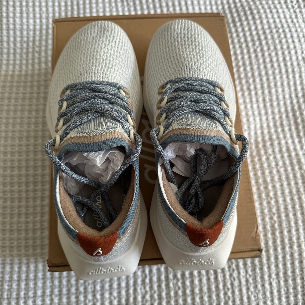 Allbirds Women's Tree Dasher 2 - Blizzard/Rustic Cobalt - Picture 8 of 12